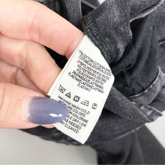 FREE PEOPLE | Century Denim Black Wash Skinny Jean Overalls Women’s Size 26 - Picture 12 of 14